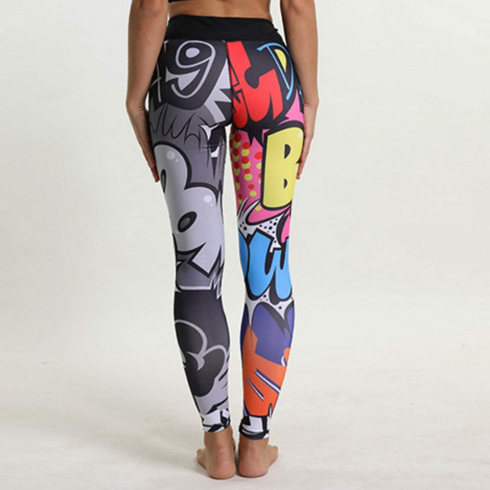 ETbotu Women 3D Cartoon Pattern Printing High Waist Leggings for Yoga Sports Christmas Gifts