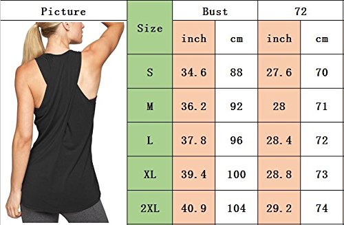 Sexyshine sin Mangas para Mujer Espalda Cruzada Yoga Camisa Activewear Entrenamiento Espalda Cruzada Yoga Tanque Camisetas Tops