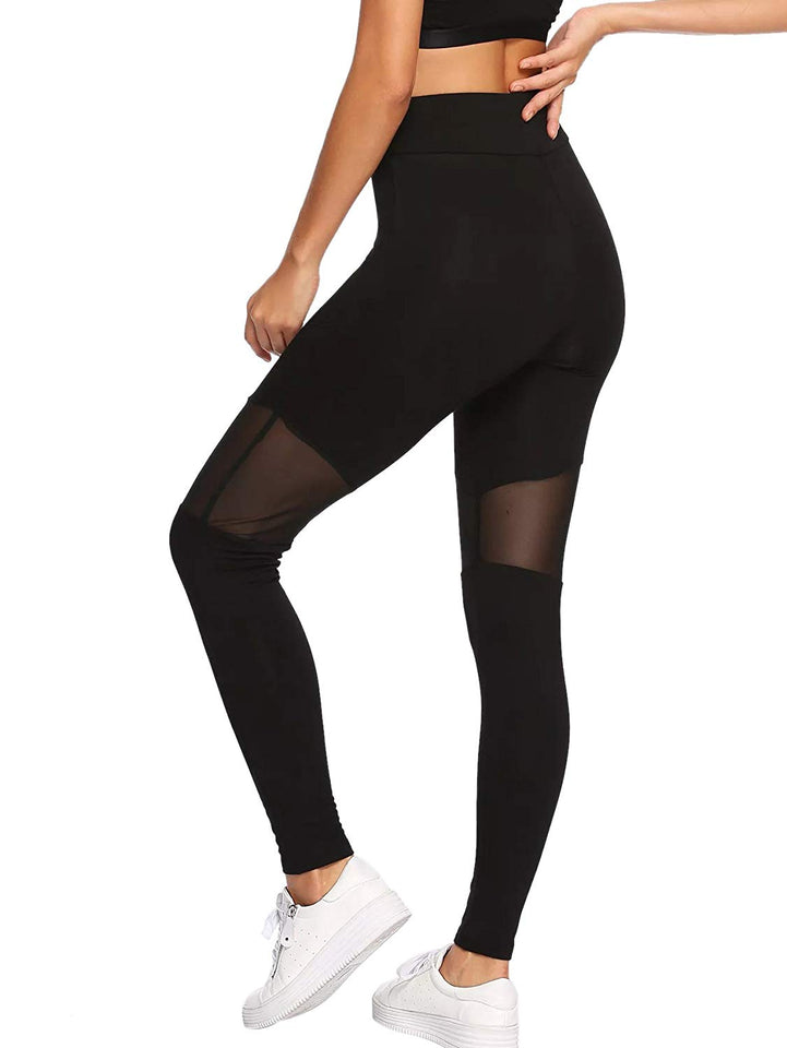 SweatyRocks - Leggings elásticos para Mujer, diseño de Bloque de Colores