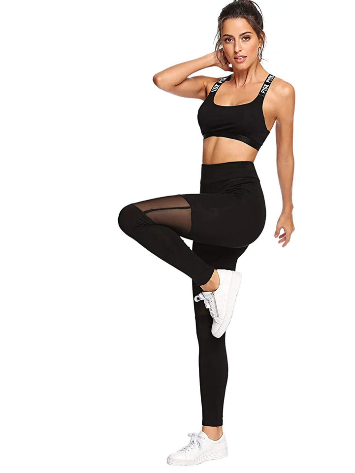 SweatyRocks - Leggings elásticos para Mujer, diseño de Bloque de Colores