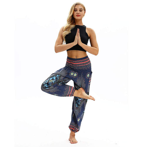 Fitfulvan - Leggings Informales para Hombre y Mujer, Sueltos, Pantalones de Yoga, Holgados, Pantalones Bohemios