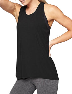 Sexyshine sin Mangas para Mujer Espalda Cruzada Yoga Camisa Activewear Entrenamiento Espalda Cruzada Yoga Tanque Camisetas Tops