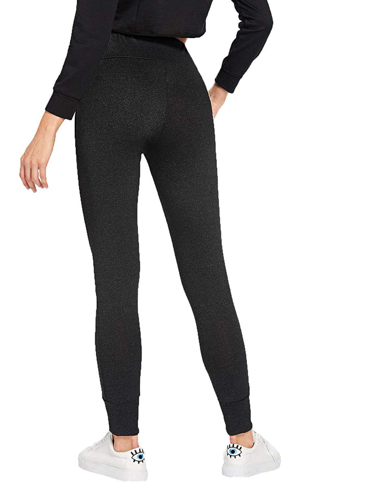 SweatyRocks Recorte De La Mujer Leggings Skinny Pantalones de Yoga Runing Jogger Active Tight