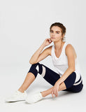 Aurique Amazon Brand - Leggins de Yoga para Mujer con Rayas horizontales Anchas