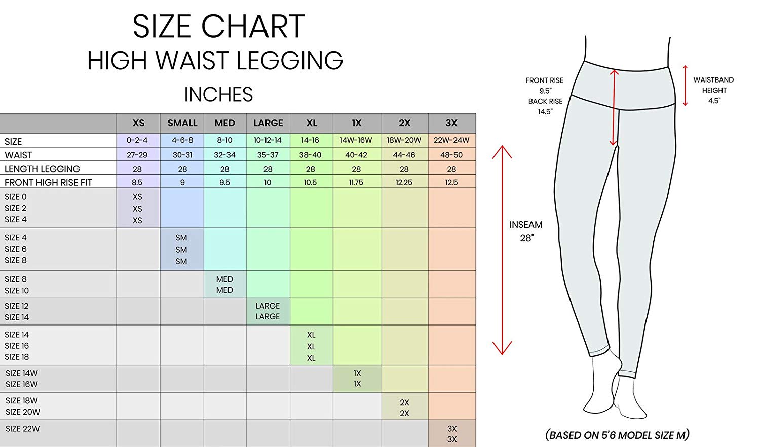 yogalicious leggings size chart - Edwin Vonholy