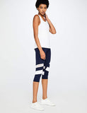 Aurique Amazon Brand - Leggins de Yoga para Mujer con Rayas horizontales Anchas