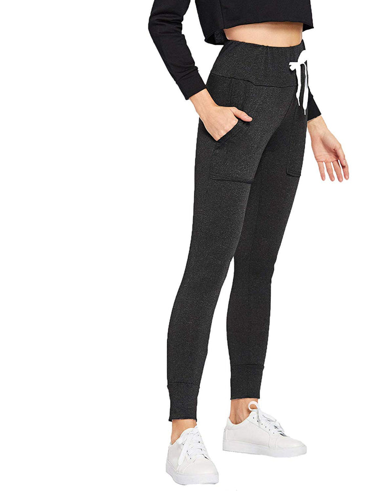 SweatyRocks Recorte De La Mujer Leggings Skinny Pantalones de Yoga Runing Jogger Active Tight