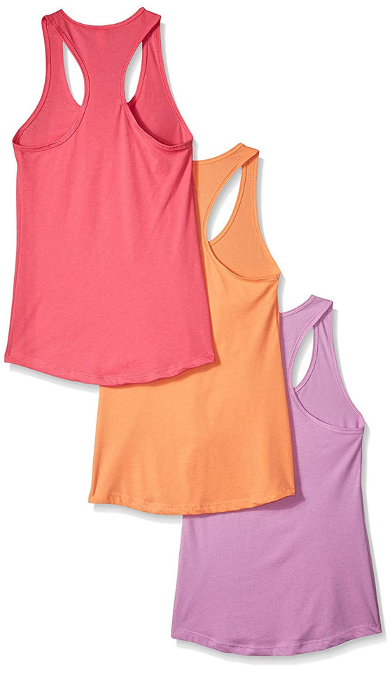 Clementine Apparel Racerback - Playera sin Mangas para Mujer (3 Unidades)