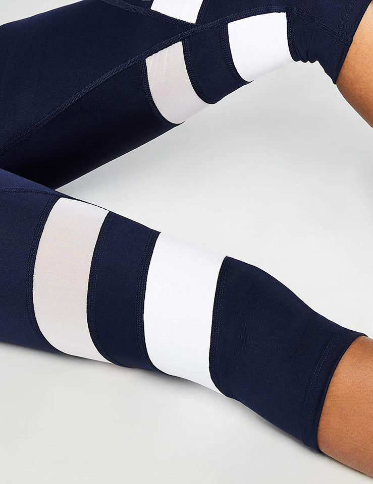 Aurique Amazon Brand - Leggins de Yoga para Mujer con Rayas horizontales Anchas