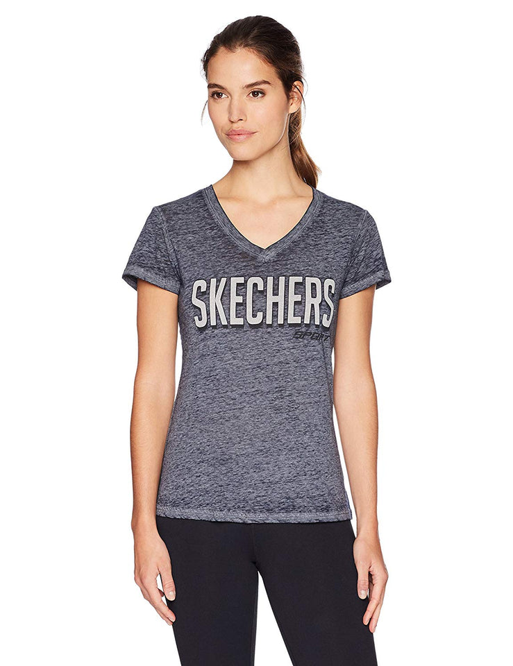 Skechers - Playera de Manga Corta para Mujer