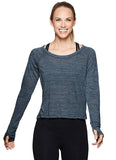 RBX Active - playera de yoga para mujer, manga larga, espalda abierta, ligera