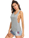 SweatyRocks sin Mangas de la Mujer Racerback Tank Parte Superior Entrenamiento Gimnasio Deporte Chaleco Tops
